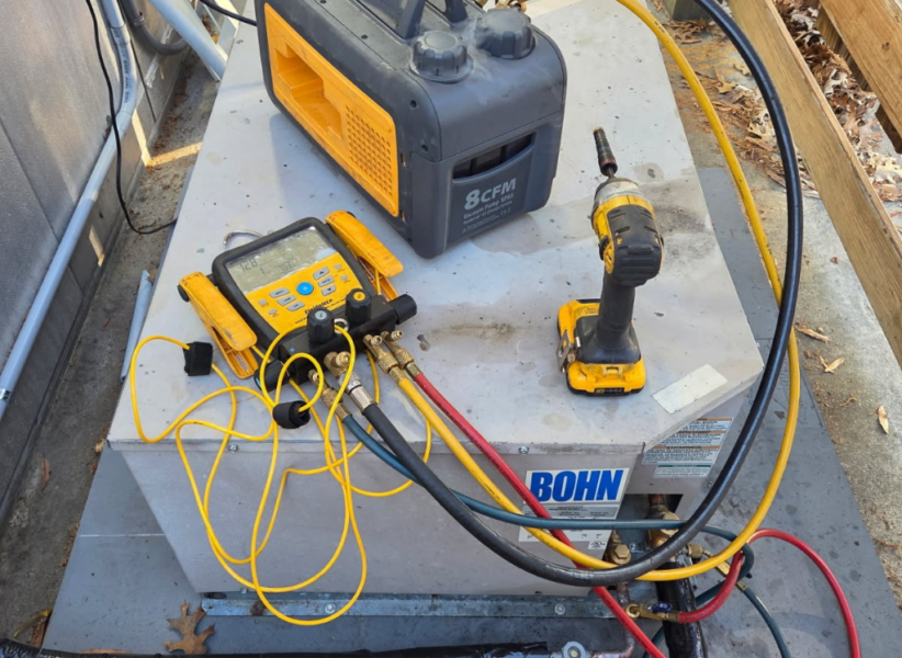 Professional HVAC diagnosing tools refrigeration
